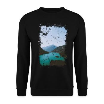 Lake - Unisex Sweatshirt - black - Front - Alina (178cm) & Michal (187cm)