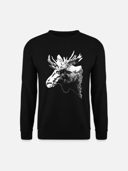 Elch - Moose - Unisex Pullover - Schwarz