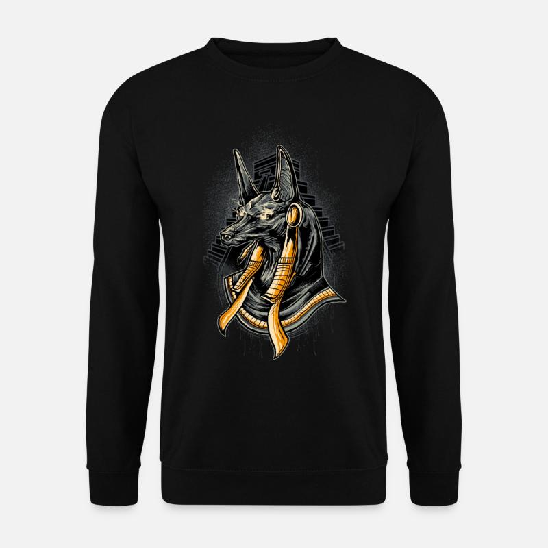 Anubis Ancient Egypt God Illustration - Unisex Sweatshirt - black