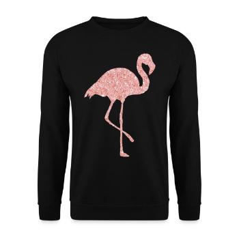271 Flaming art deign pink bird cool retro summer - Unisex Sweatshirt - black - Front - Alina (178cm) & Michal (187cm)