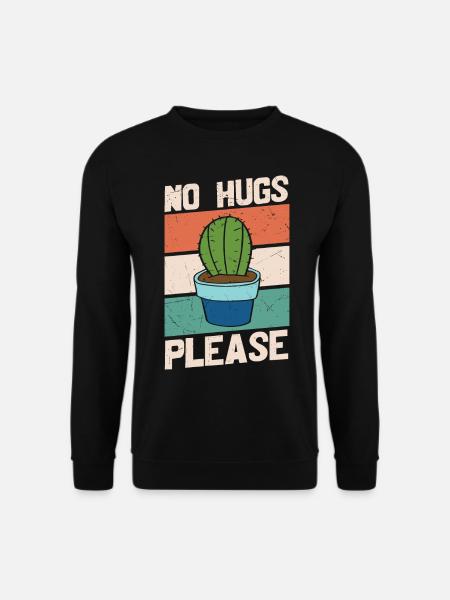 No Hugs Please - Unisex Sweatshirt - black