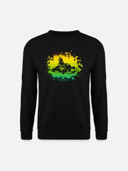 Go Kart Kartfahrer Gokart Motorsport Go-Kart - Unisex Pullover - Schwarz
