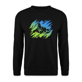 Go Kart Motorsport Kart Driver Go-Kart Go-Kart - Sweat-shirt Unisexe - noir - Devant - Alina (178cm) & Michal (187cm)