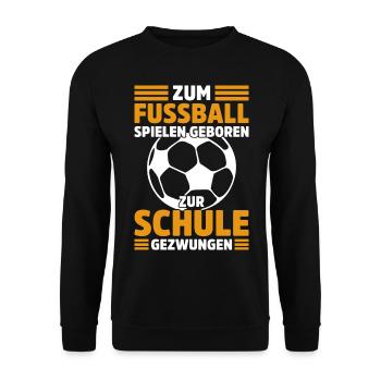 Fußballspieler Geschenk Fußball Fan Fußballer - Unisex Pullover - Schwarz - Vorne - Alina (178cm) & Michal (187cm)