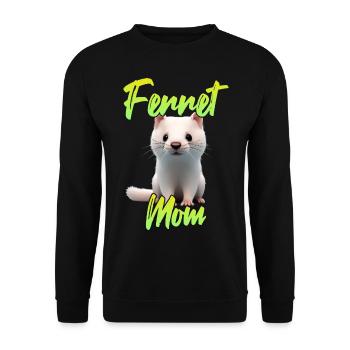 Frettchen Mama - Unisex Pullover - Schwarz - Vorne - Alina (178cm) & Michal (187cm)