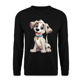 Dog Doggy Dog Lover Animal Cartoon Comic - Sweat-shirt Unisexe - noir - Devant - Alina (178cm) & Michal (187cm)