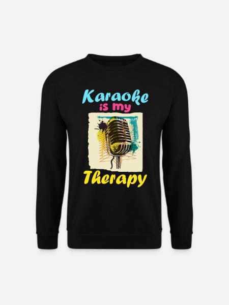 Karaoke ist meine Therapie - Unisex Pullover - Schwarz