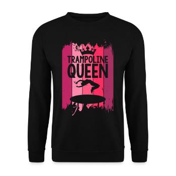 Trampoline Queen - Unisex Pullover - Schwarz - Vorne - Alina (178cm) & Michal (187cm)