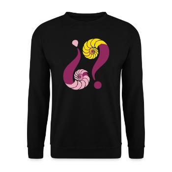 Infinite enigma. 09 Pink & Yellow - Unisex Sweatshirt - black - Front - Alina (178cm) & Michal (187cm)