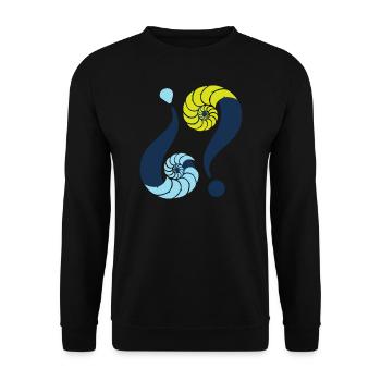 Infinite enigma. 14 Blue & Green - Unisex Sweatshirt - black - Front - Alina (178cm) & Michal (187cm)