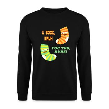 Socks - Unisex Sweatshirt - black - Front - Alina (178cm) & Michal (187cm)