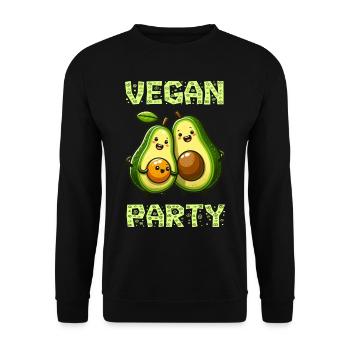 Fête végétalienne de l’avocat - Sweat-shirt Unisexe - noir - Devant - Alina (178cm) & Michal (187cm)
