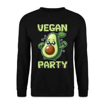 Fête végétalienne de l’avocat - Sweat-shirt Unisexe - noir - Devant - Alina (178cm) & Michal (187cm)