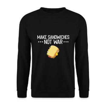 Sandwich Macher Grillen Papa BBQ Sandwich - Unisex Pullover - Schwarz - Vorne - Alina (178cm) & Michal (187cm)