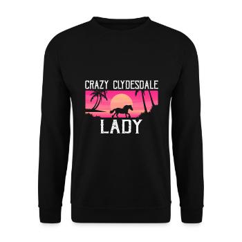 Cydesdale Rider and Draft Horse Designs - Unisex Sweatshirt - black - Front - Alina (178cm) & Michal (187cm)