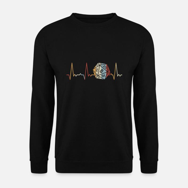 Heartbeat 20 sided cube - Unisex Sweatshirt - black