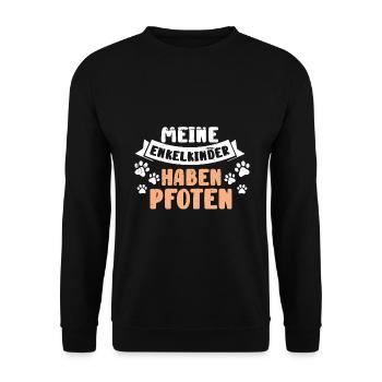 Hund Opa Hundehalter Hundeliebhaber Opi - Unisex Pullover - Schwarz - Vorne - Alina (178cm) & Michal (187cm)