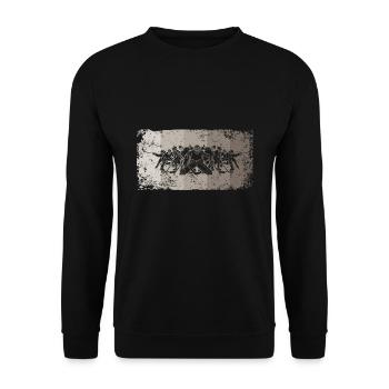 joueurs de hockey sur glace vintage hockey sur glace - Sweat-shirt Unisexe - noir - Devant - Alina (178cm) & Michal (187cm)