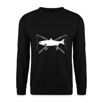 angling - Unisex Sweatshirt - black - Front - Alina (178cm) & Michal (187cm)