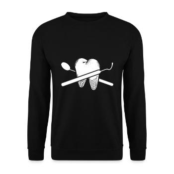 Dentist - Unisex Sweatshirt - black - Front - Alina (178cm) & Michal (187cm)