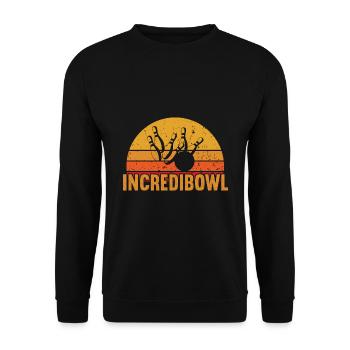 Incredibowl / Bowling - Sweat-shirt Unisexe - noir - Devant - Alina (178cm) & Michal (187cm)