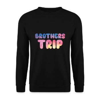 Sibling Brothers Journey - Unisex Sweatshirt - black - Front - Alina (178cm) & Michal (187cm)