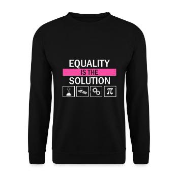 Professorin Steminist Designs für Equality Stem - Unisex Pullover - Schwarz - Vorne - Alina (178cm) & Michal (187cm)