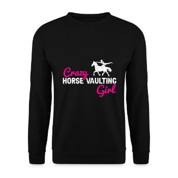 Conception acrobatique de voûte et cheval équestre - Sweat-shirt Unisexe - noir - Devant - Alina (178cm) & Michal (187cm)
