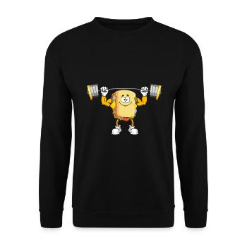 Musculation Sandwich Fitness Workout Gym - Sweat-shirt Unisexe - noir - Devant - Alina (178cm) & Michal (187cm)