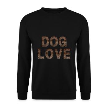 chiens disant chien amour gassi maîtresse cadeau - Sweat-shirt Unisexe - noir - Devant - Alina (178cm) & Michal (187cm)