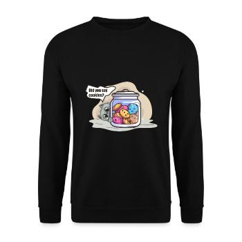 Cat & Biscuits: A Perfect Duo - Unisex Sweatshirt - black - Front - Alina (178cm) & Michal (187cm)