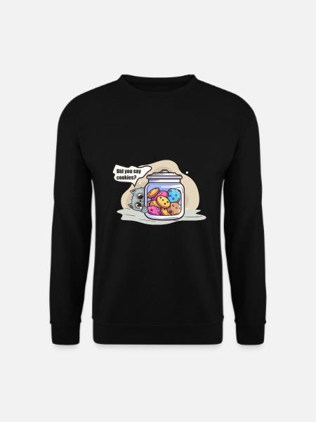 Cat & Biscuits: A Perfect Duo - Unisex Sweatshirt - black