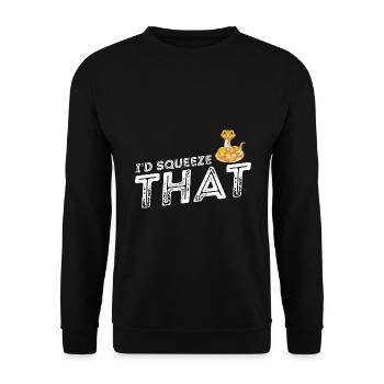 King python design for snake lovers - Unisex Sweatshirt - black - Front - Alina (178cm) & Michal (187cm)