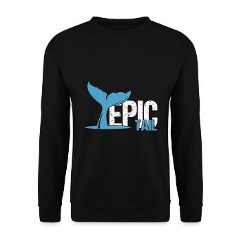 Orca Beobachtung für Buckelwale und Meerwale - Unisex Pullover - Schwarz - Vorne - Alina (178cm) & Michal (187cm)