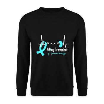 consciouskidney transplant gratitude: donor heir - Unisex Sweatshirt - black - Front - Alina (178cm) & Michal (187cm)