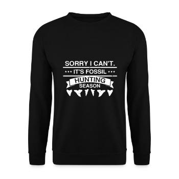 Fossil Archaeology Design Fossils Fossil Hunters - Unisex Sweatshirt - black - Front - Alina (178cm) & Michal (187cm)