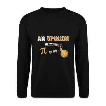 Mathe Physik Pi Zwiebel Onion Design Geschenkidee - Unisex Pullover - Schwarz - Vorne - Alina (178cm) & Michal (187cm)