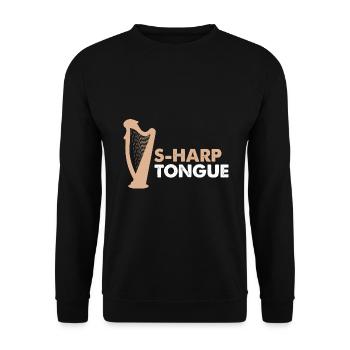 Conception de harpe pour harpiste et joueur de harpe - Sweat-shirt Unisexe - noir - Devant - Alina (178cm) & Michal (187cm)