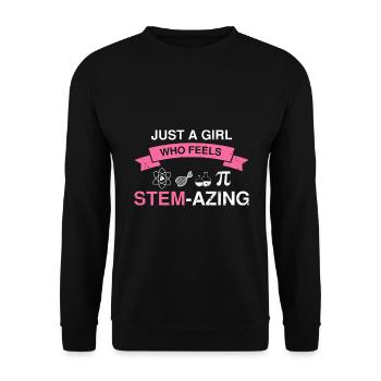 Professorin Steminist Designs für Equality Stem - Unisex Pullover - Schwarz - Vorne - Alina (178cm) & Michal (187cm)