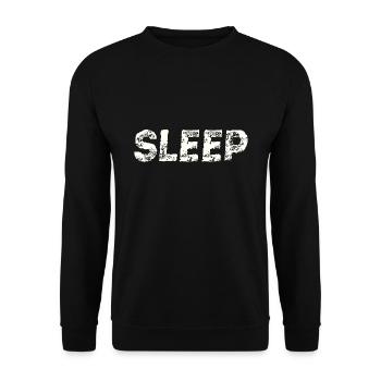 Sleep Geschenkidee Schlafen lustig witzig - Unisex Pullover - Schwarz - Vorne - Alina (178cm) & Michal (187cm)