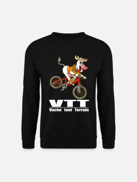 Cow mountainbiking - Unisex Sweatshirt - black