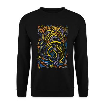 Abstrait - Sweat-shirt Unisexe - noir - Devant - Alina (178cm) & Michal (187cm)