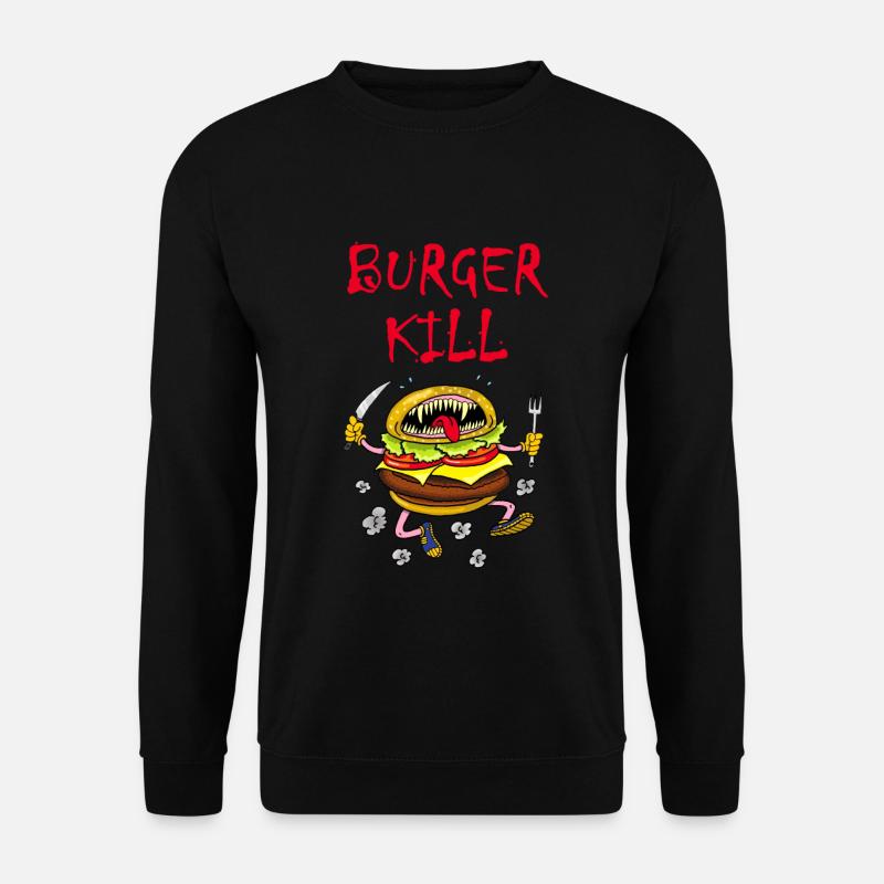 Fleischfresser Hamburger - Unisex Pullover - Schwarz