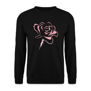 Flower, rose - Unisex Sweatshirt - black - Front - Alina (178cm) & Michal (187cm)
