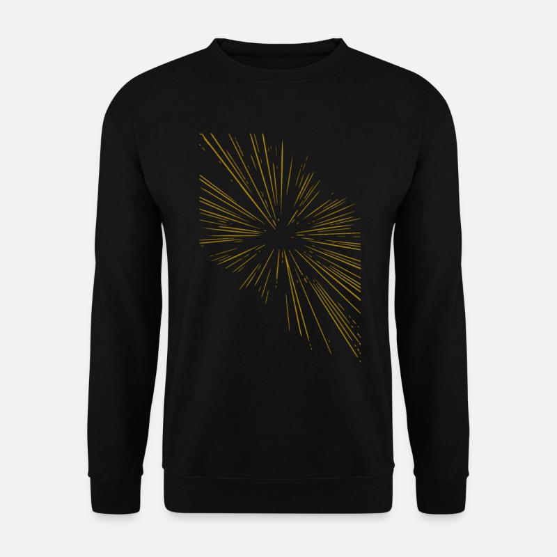 Abstract rays / gold / pattern / line - Unisex Sweatshirt - black