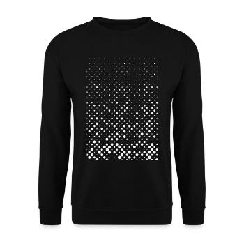 Abstract points / line / white / pattern - Unisex Sweatshirt - black - Front - Alina (178cm) & Michal (187cm)