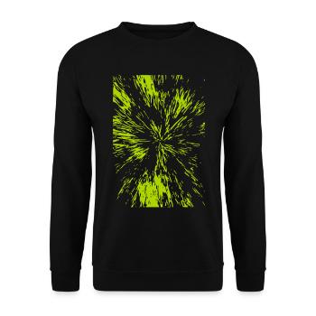 Abstract lines / green / line / trend / pattern - Unisex Sweatshirt - black - Front - Alina (178cm) & Michal (187cm)