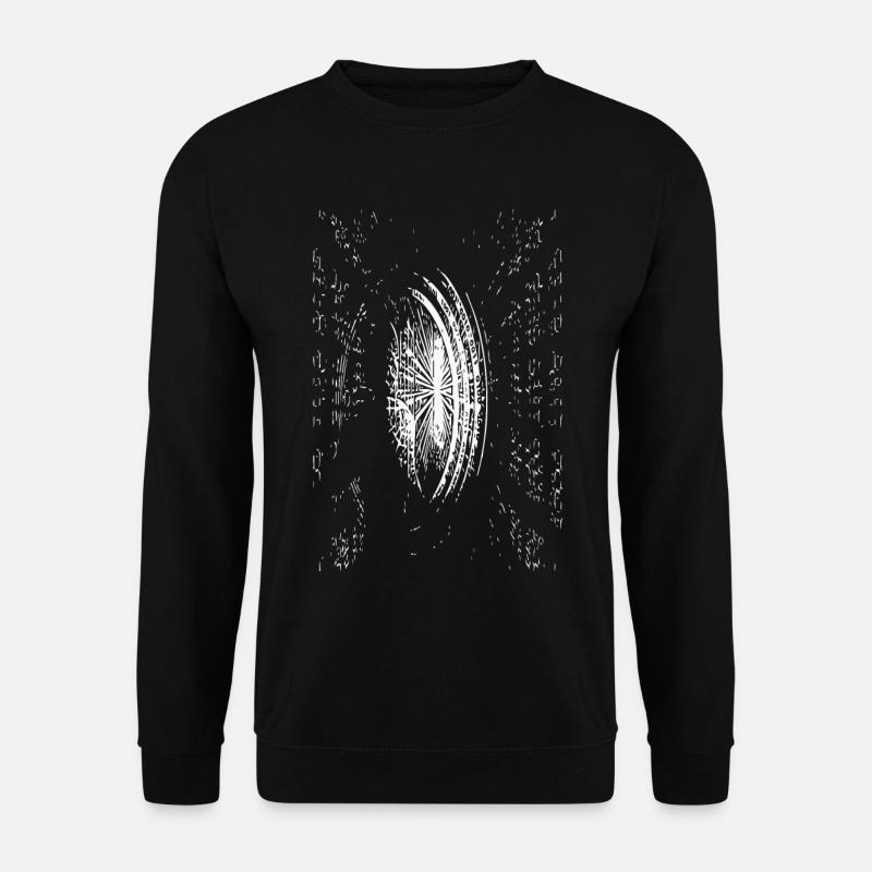 Radialer Schimmer Druck - Unisex Pullover - Schwarz
