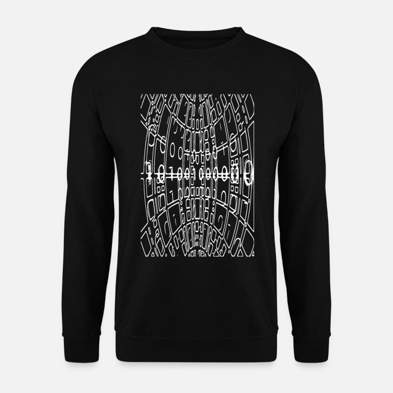 Verzerrte Raster-Tunnel - Unisex Pullover - Schwarz