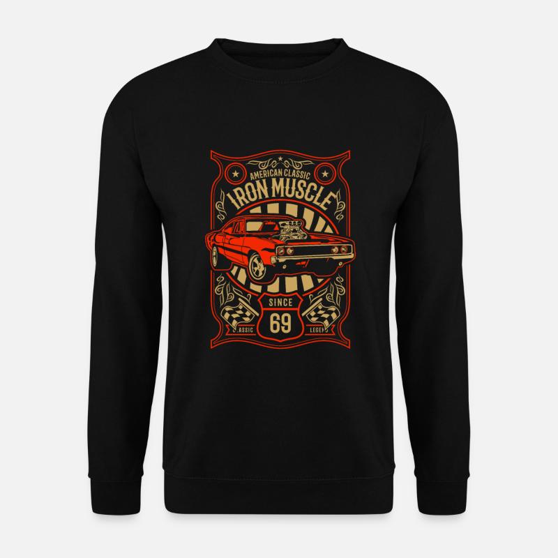 Iron Muscle Klassik 69 Auto - Unisex Pullover - Schwarz
